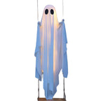 LED Illuminated Hanging Ghost Decor for Outdoor Halloween