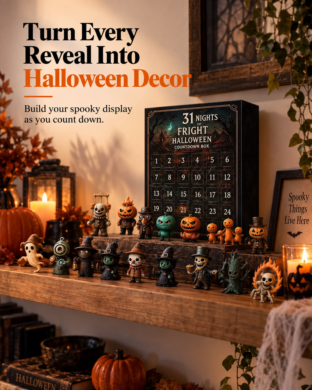 31 Night Scare Halloween Countdown Box With Doll Advent Countdown Blind Box
