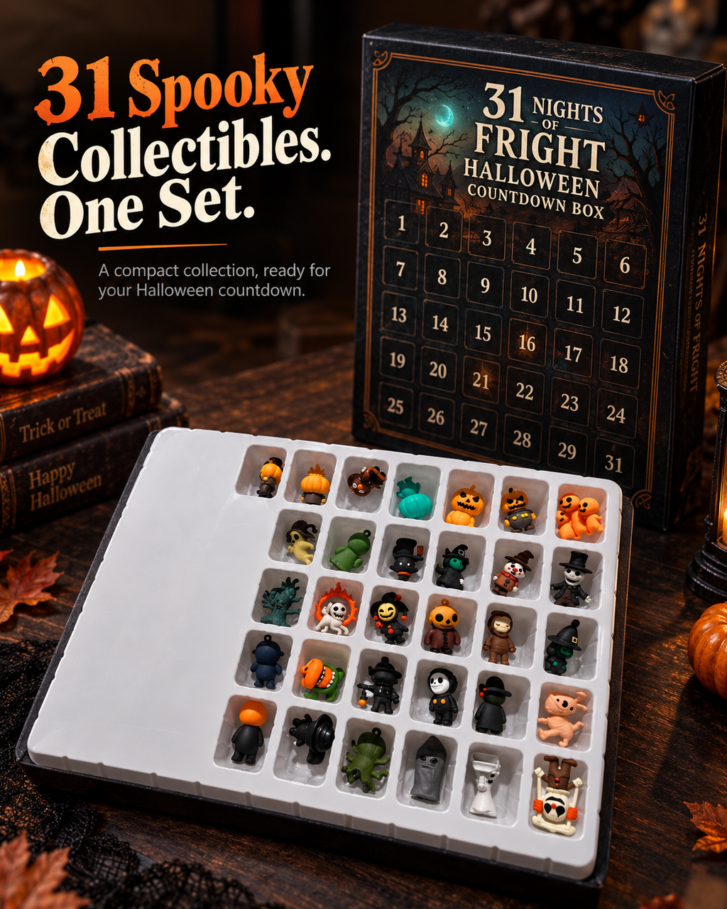 31 Night Scare Halloween Countdown Box With Doll Advent Countdown Blind Box