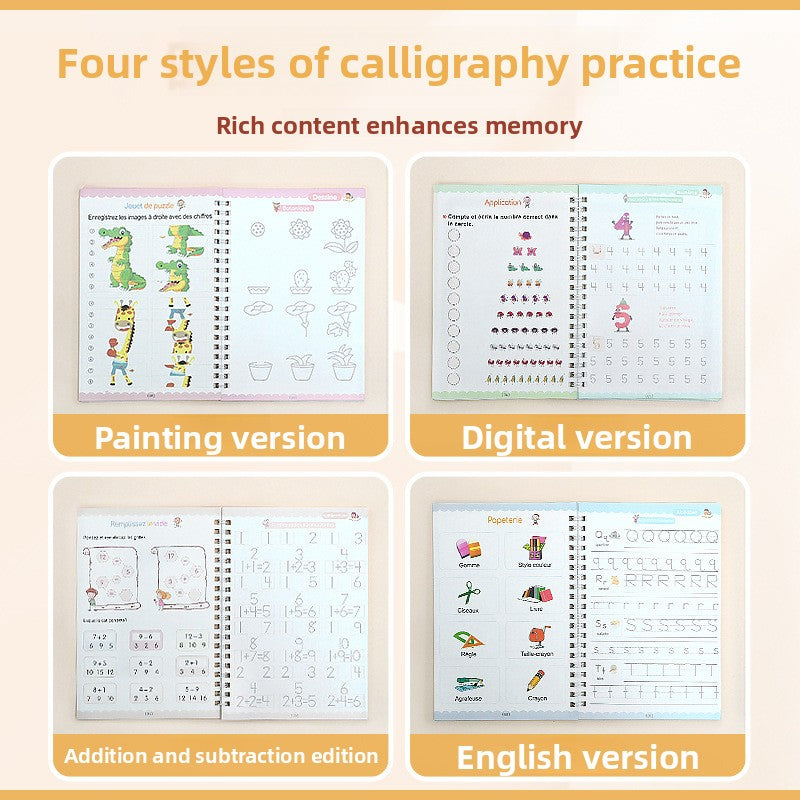 Zappio™ Magic Reusable Handwriting Practice Copybook Set
